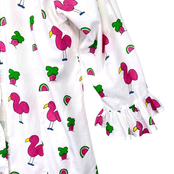 Mary Marshmallow White and Pink Notched Collar Mini Dress - Picture 3 of 9